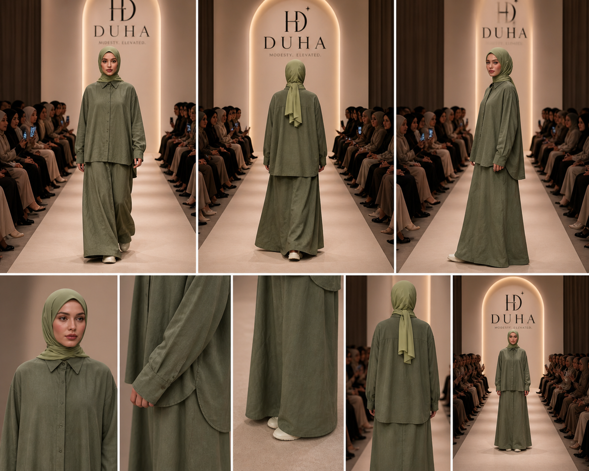 2-Delige Co-ord Set - Sage Green