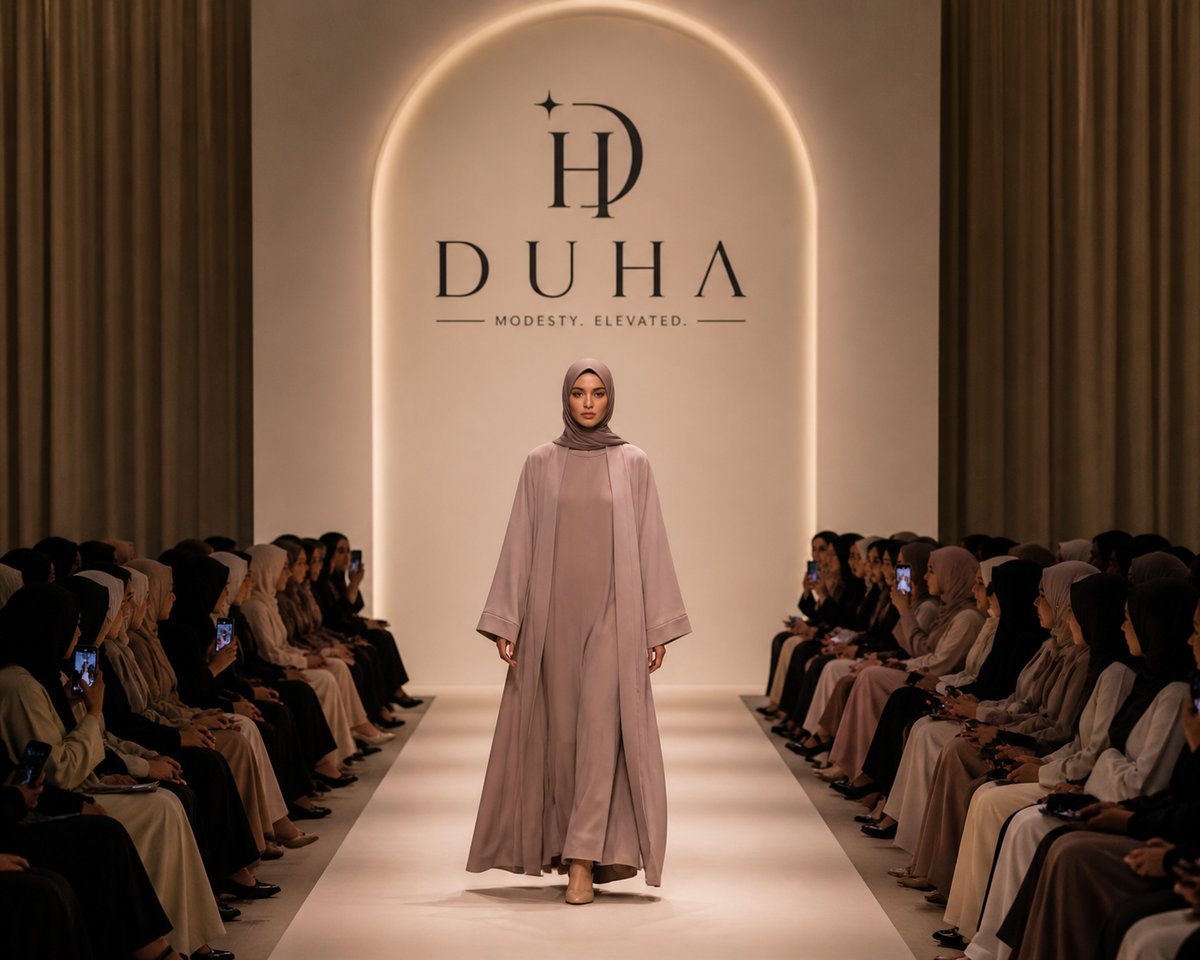 Open-Front Abaya - Mauve